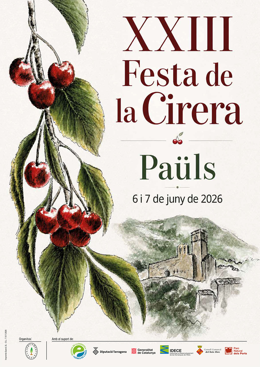Cartell XXIII Festa de la Cirera de Paüls 2026